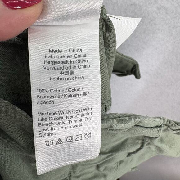 J.Crew Women's Size 4 Limited Edition Green Patchwork D-Ring Belted Shorts Beach - Picture 9 of 9